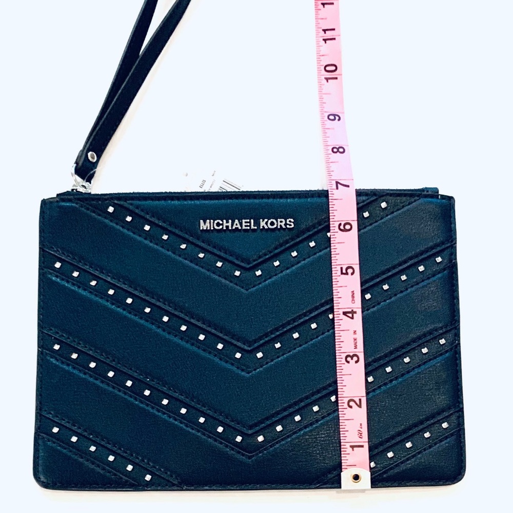 NWT Michael Kors Ellis XL Zip Clutch Wristlet - Navy - Picture 5 of 10